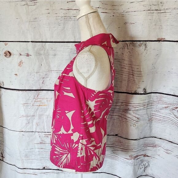 Trina Turk Structured Palm Tank Size Small - Picture 2 of 5